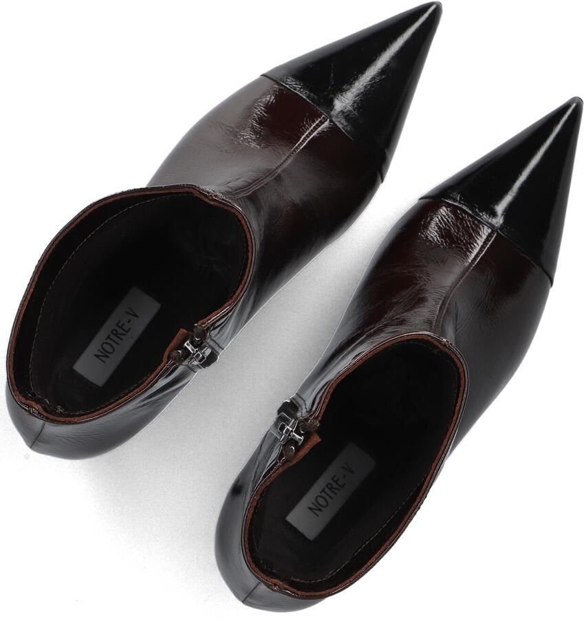 Notre-V 77235 Enkellaarsjes Enkelboots met rits Dames Bruin - Foto 3
