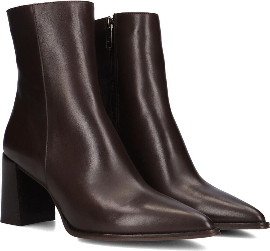 Notre-V 84836 Enkellaarsjes Enkelboots met rits Dames Bruin