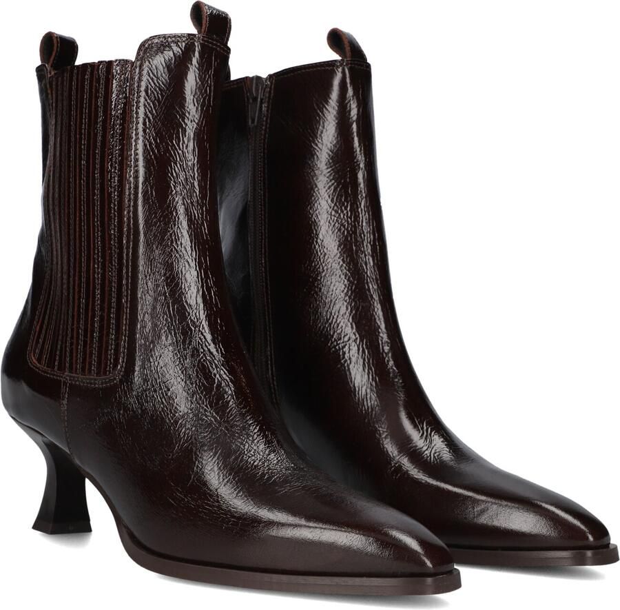 Notre-V 85929 Enkellaarsjes Enkelboots met rits Dames Bruin