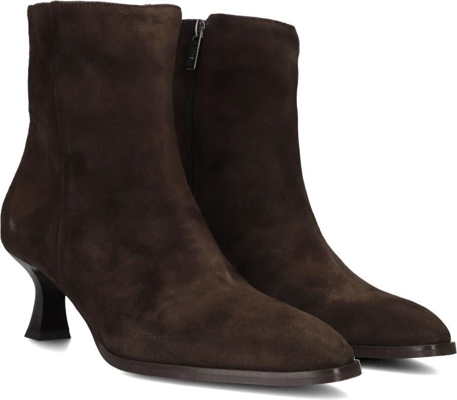 Notre-V 85936 Enkellaarsjes Enkelboots met rits Dames Bruin