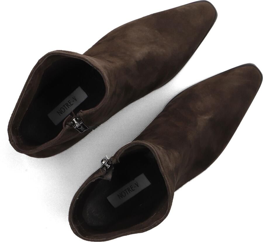 Notre-V 85936 Enkellaarsjes Enkelboots met rits Dames Bruin - Foto 3
