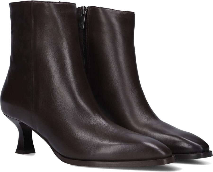 Notre-V 85936 Enkellaarsjes Enkelboots met rits Dames Bruin