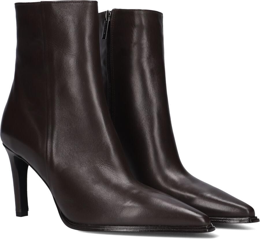 Notre-V 8939 Enkellaarsjes Enkelboots met rits Dames Bruin