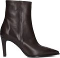 Notre-V 8939 Enkellaarsjes Enkelboots met rits Dames Bruin - Donkerbruin