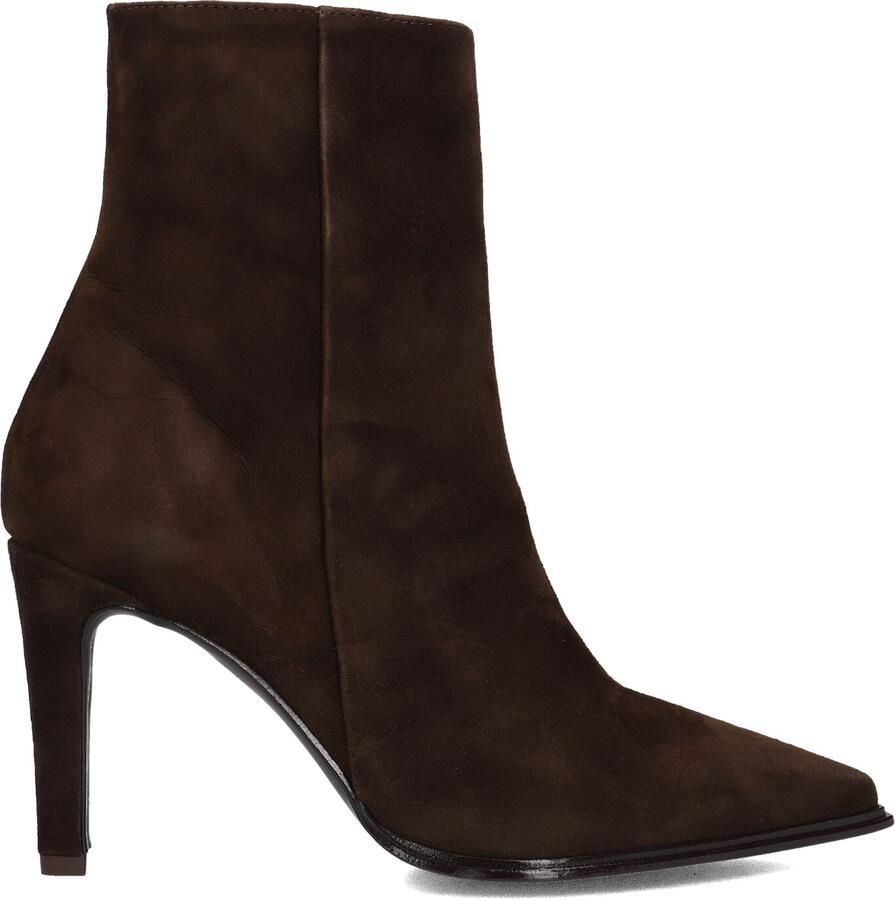 Notre-V 8939 Enkellaarsjes Enkelboots met rits Dames Bruin