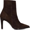 Notre-V 8939 Enkellaarsjes Enkelboots met rits Dames Bruin - Donkerbruin