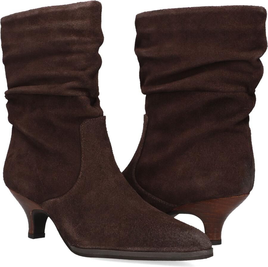 Notre-V Noa-06 Enkellaarsjes Enkelboots met rits Dames Bruin - Foto 2