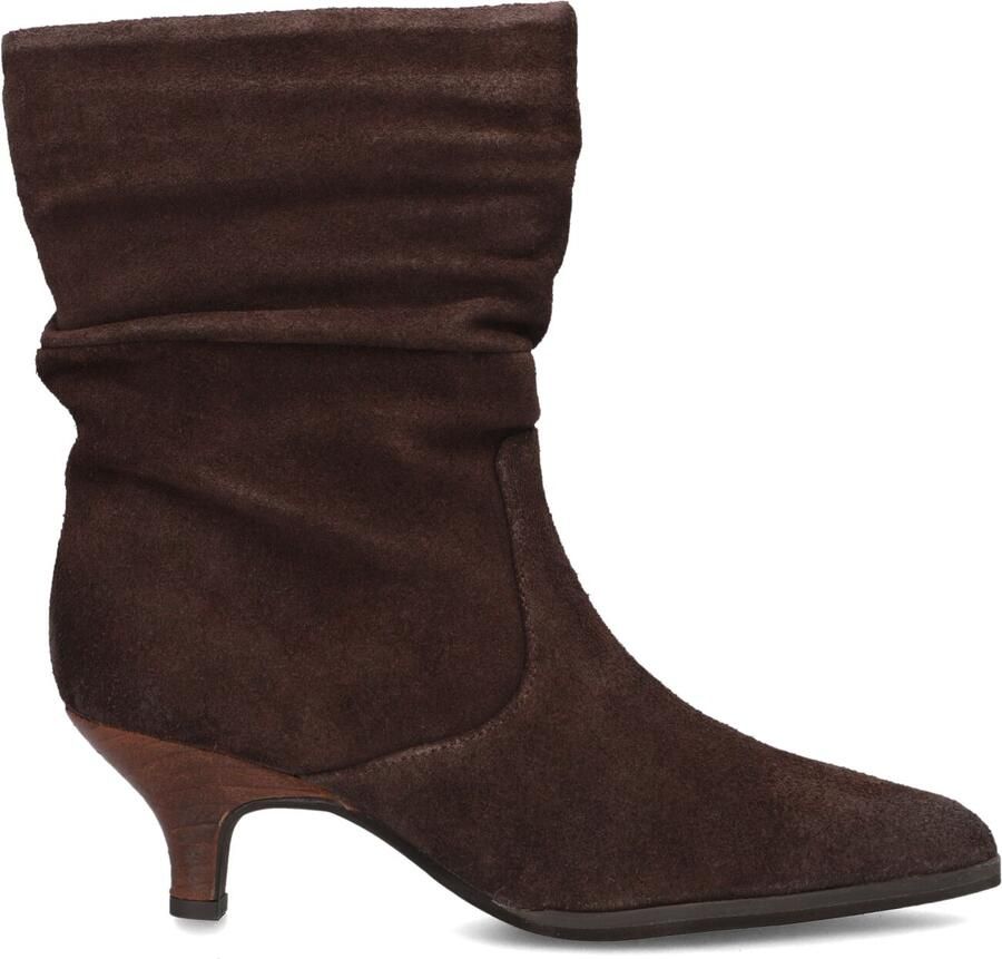 Notre-V Noa-06 Enkellaarsjes Enkelboots met rits Dames Bruin - Foto 3