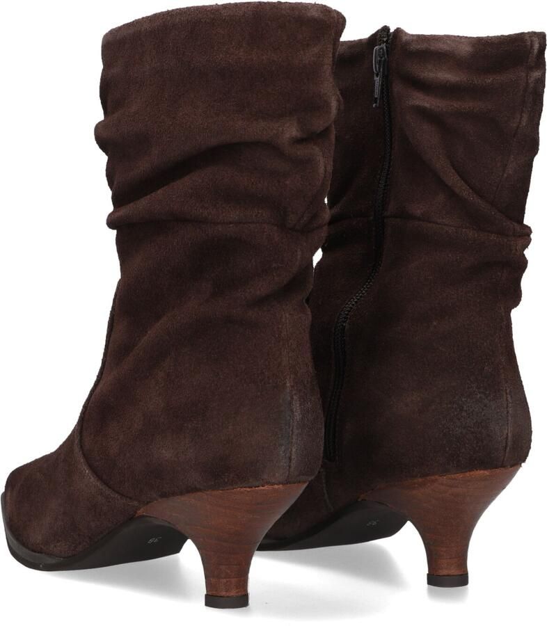 Notre-V Noa-06 Enkellaarsjes Enkelboots met rits Dames Bruin - Foto 4