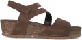 Notre-V Nv-1020 Sandalen Met Sleehak Dames Bruin - Donkerbruin