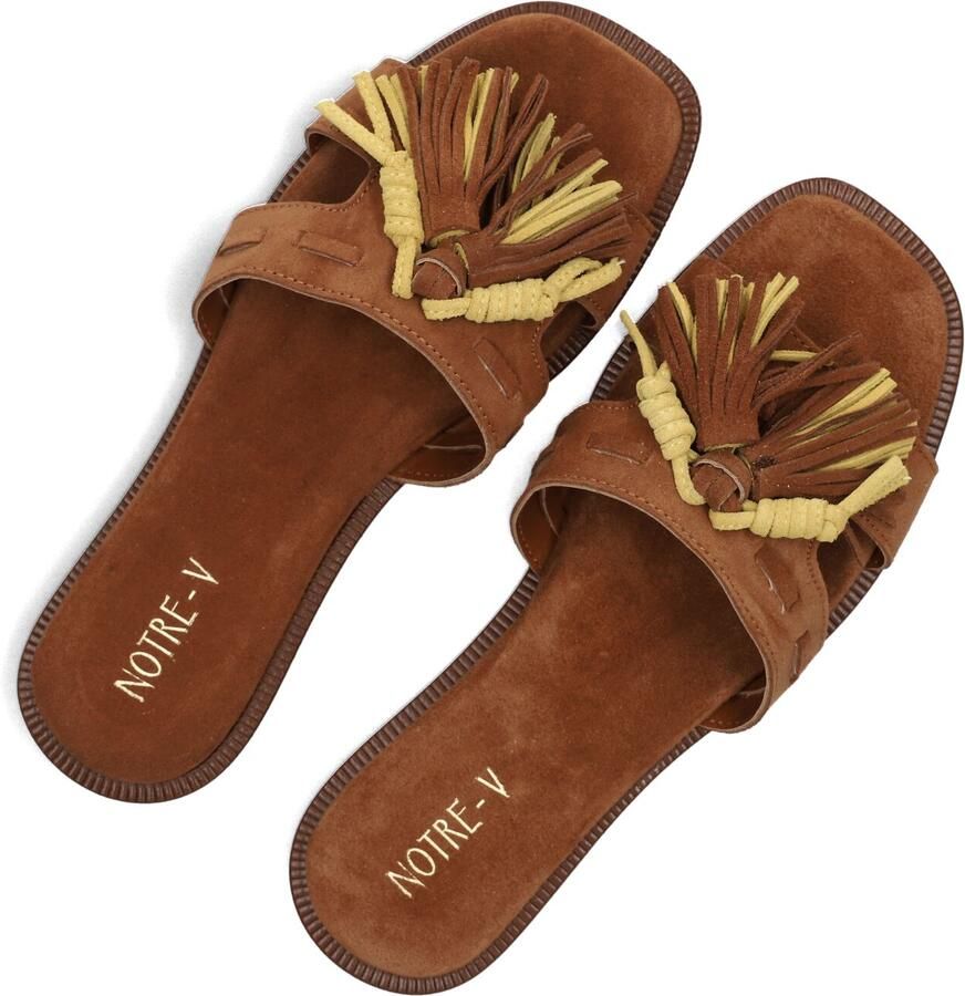 Notre-V 19401 Slippers Dames Cognac - Foto 2