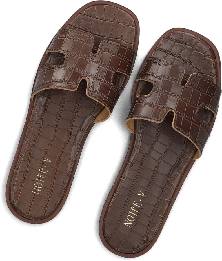 Notre-V Nv-1001 Slippers Dames Bruin - Foto 2