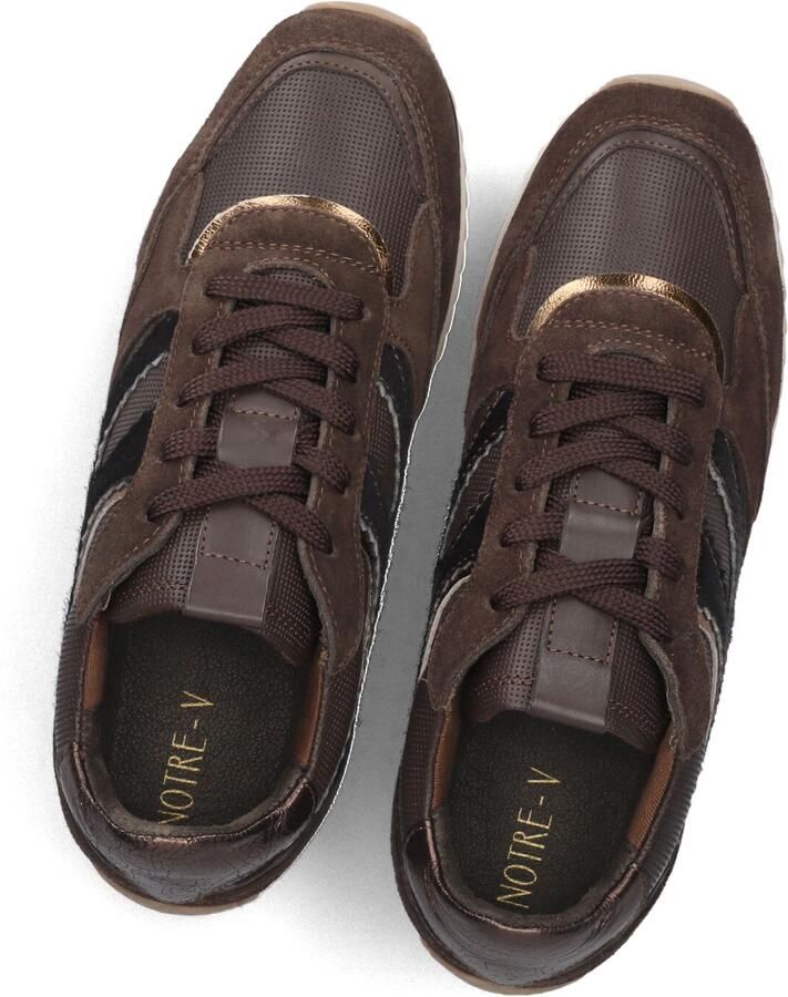 Notre-V Valerie-03 Sneakers Dames Leren Sneaker Bruin - Foto 2