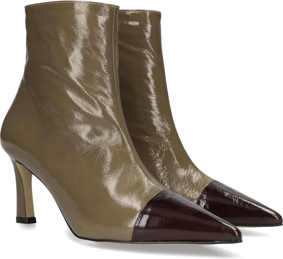 Notre-V 77235 Enkellaarsjes Enkelboots met rits Dames Olijf