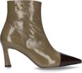 Notre-V 77235 Enkellaarsjes Enkelboots met rits Dames Olijf - Olijf