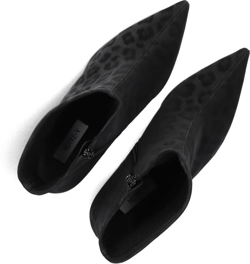 Notre-V 2478c Enkellaarsjes Enkelboots met rits Dames Zwart