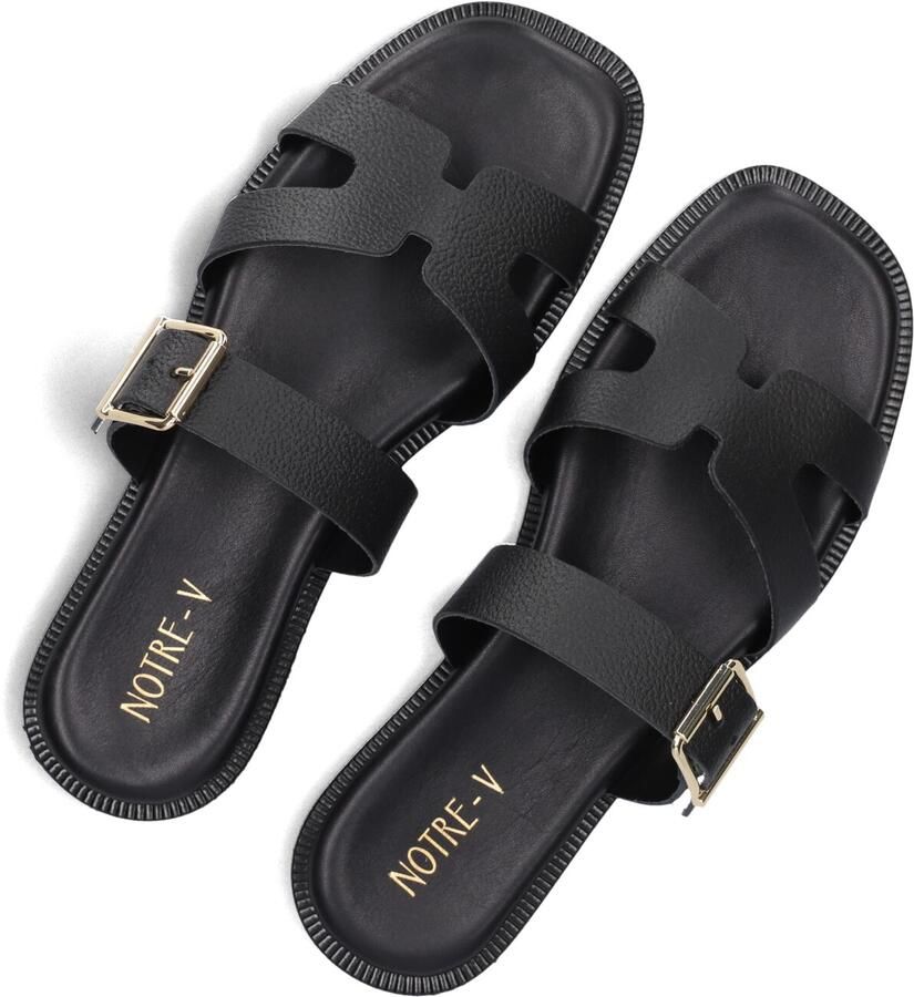 NOTRE-V Zwarte Slippers 227226 - Foto 2
