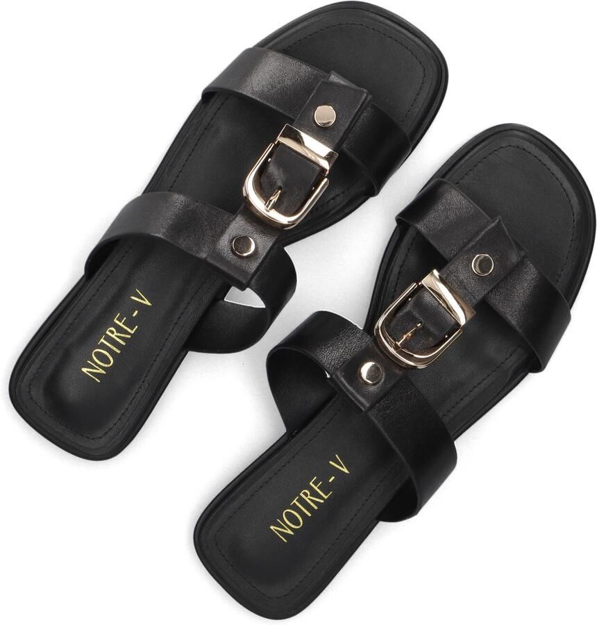 Notre-V 96723304al Slippers Dames Zwart - Foto 2