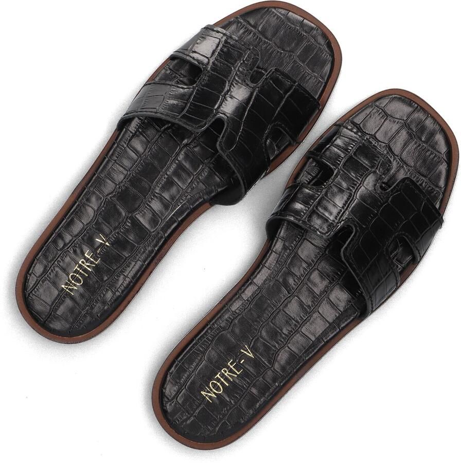 Notre-V Nv-1001 Slippers Dames Zwart - Foto 2
