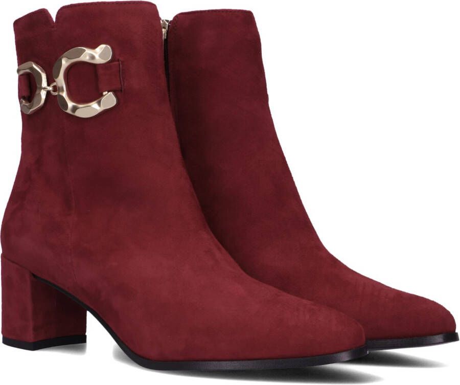 Notre-V 8558 Enkellaarsjes Enkelboots met rits Dames Rood
