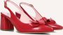 Notre-v Rode Slingback Hakken Stijlvol Model - Thumbnail 1
