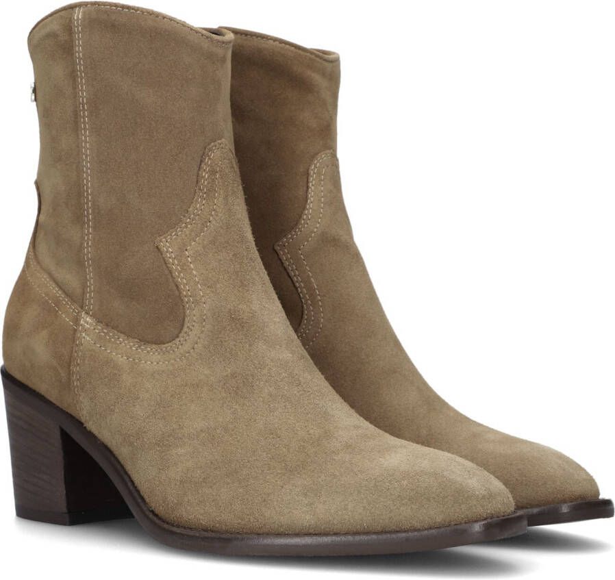 Notre-V Notre V 05 144 Enkellaarsjes Enkelboots met rits Dames Taupe