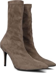 Notre-V Notre V 101 Enkellaarsjes Enkelboots met rits Dames Taupe