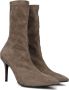 Notre-V Notre V 101 Enkellaarsjes Enkelboots met rits Dames Taupe - Thumbnail 1