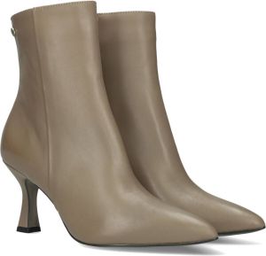 Notre-V Notre V 8739 Enkellaarsjes Enkelboots met rits Dames Taupe