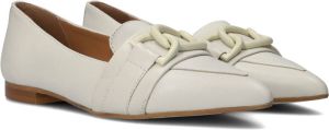 Chain Detail bruin Tinten Chain Detail 49184 Loafers Instappers Dames Wit