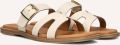 Notre-v Beige Suède Zomer Slippers - Wit