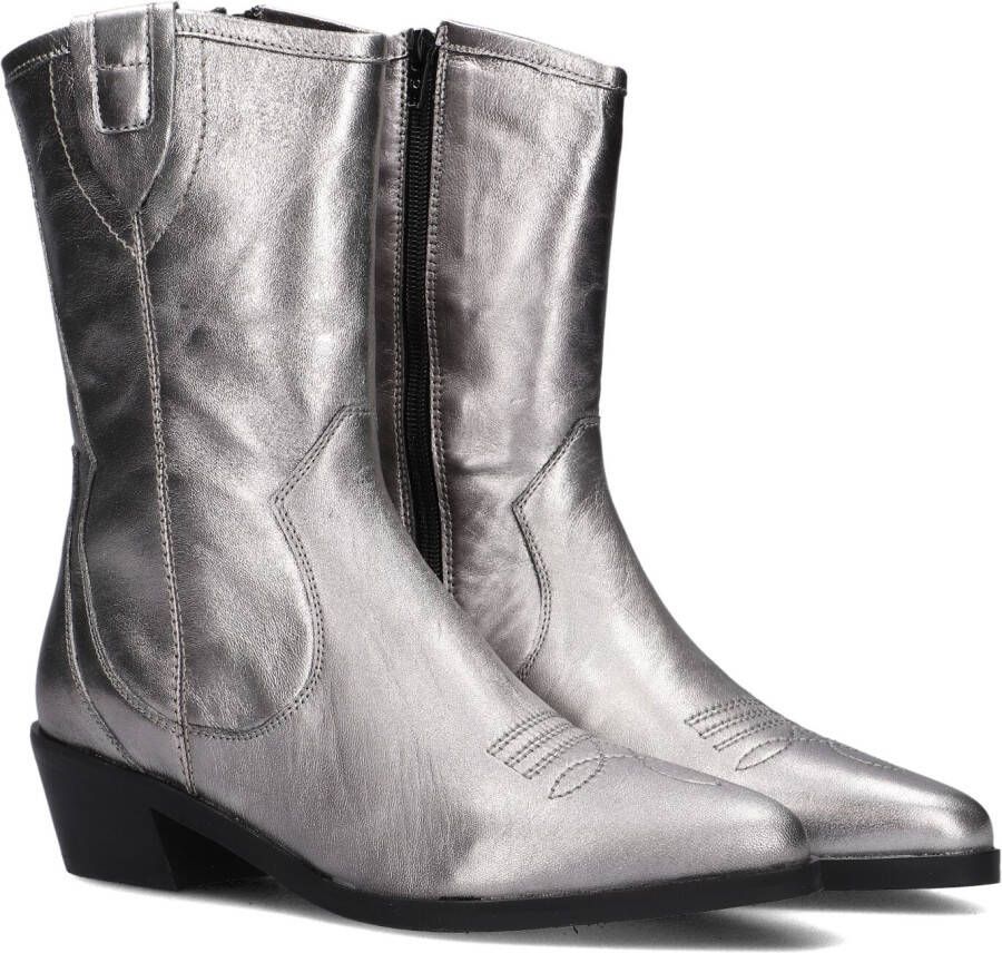 Notre-V 18050 Enkellaarsjes Enkelboots met rits Dames Zilver