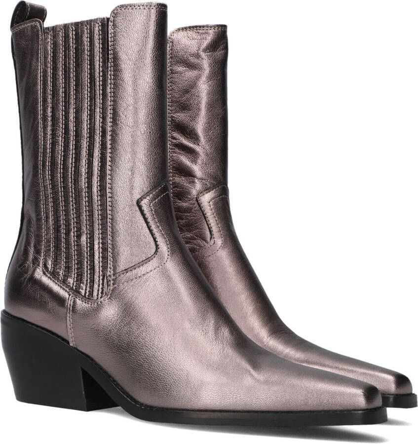 Notre-V Ar208 Enkellaarsjes Enkelboots met rits Dames Zilver