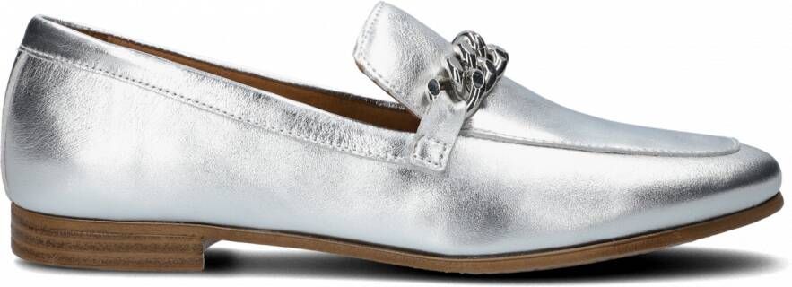 Schoenen damesschoenen Instappers Loafers Ronde Teen Loafers-Zilver 
