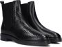 Notre-v Zwarte Chelsea Boots met Slangenprint - Thumbnail 1