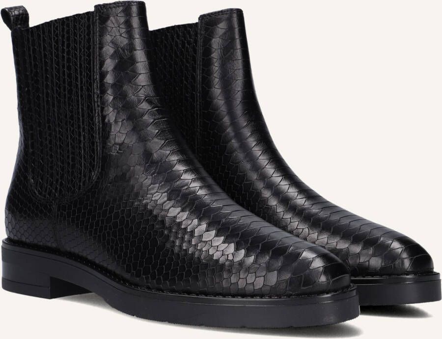 Notre-v Zwarte Chelsea Boots met Slangenprint