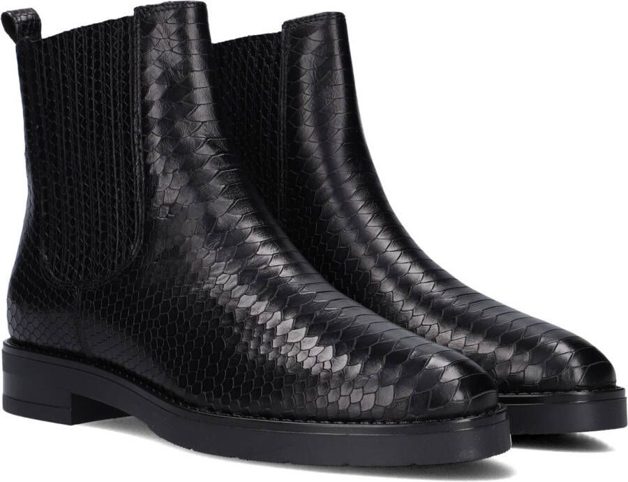Notre-v Zwarte Chelsea Boots met Slangenprint