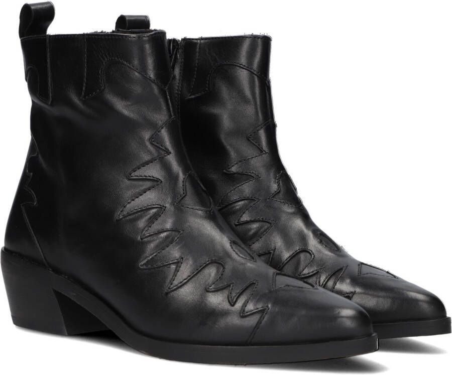 Notre-V 18060 Enkellaarsjes Enkelboots met rits Dames Zwart