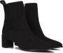 Notre-V 8543 Enkellaarsjes Enkelboots met rits Dames Zwart - Thumbnail 1
