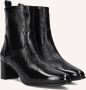 Notre-V 8543 Enkellaarsjes Enkelboots met rits Dames Zwart - Thumbnail 1