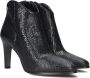 Notre-V Notre V 7433 Enkellaarsjes Enkelboots met rits Dames Zwart - Thumbnail 1