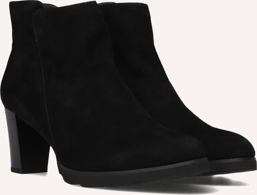 Notre-V Patricia-01 Enkellaarsjes Enkelboots met rits Dames Zwart