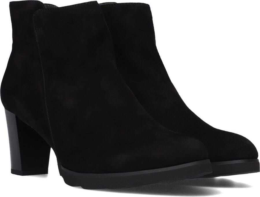 Notre-V Patricia-01 Enkellaarsjes Enkelboots met rits Dames Zwart