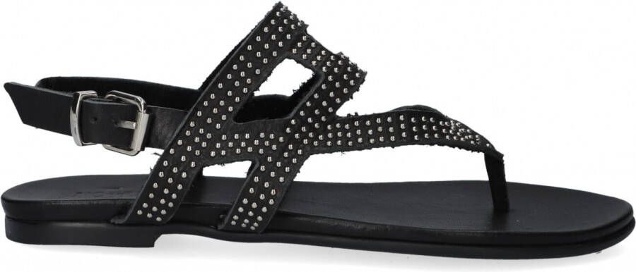 Notre-v Zwarte Leren Sandalen met Studs Black Dames - Foto 2
