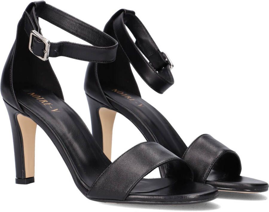 Notre-v Elegante Zwarte Sandaal met Smalle Hak Black Dames