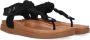 Notre-v Gevlochten Zwarte Leren Sandalen Black Dames - Thumbnail 1