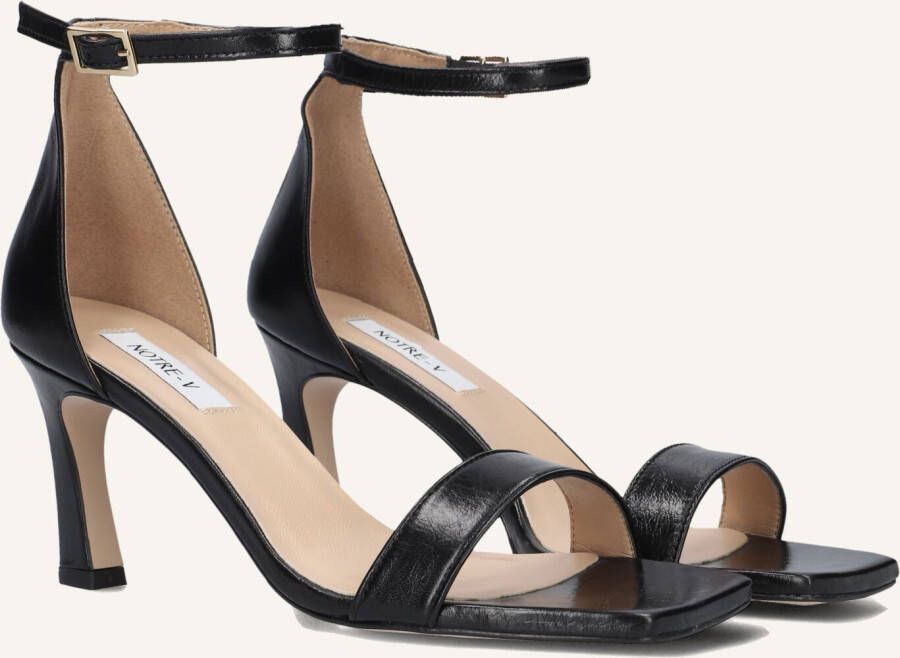 Notre-v Elegante Zwarte Sandalen met Naaldhak