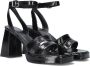 Strappy Sandals bruin Tinten Strappy Sandals Ao101 Sandalen Dames Zwart - Thumbnail 1