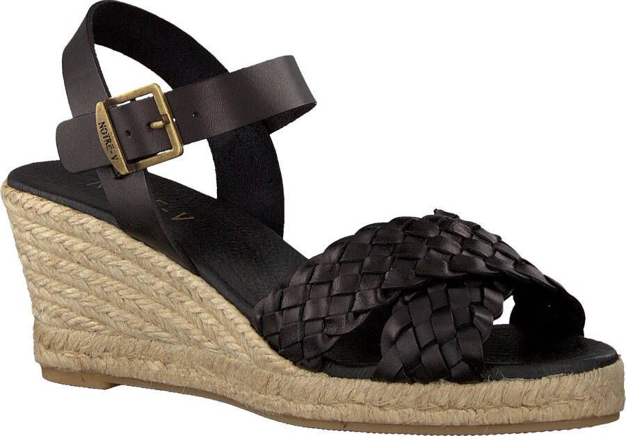 Notre-V Notre V Ma7 v74t Sandalen Met Sleehak Dames Zwart