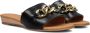 Notre-v Chique Zwarte Leren Slipper Black Dames - Thumbnail 1